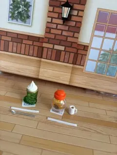 最終値下げ‼️コメダ珈琲　ミニチュア 抹茶ソフトクリームとオレンジジュースセット