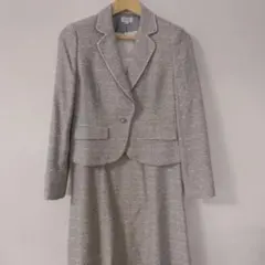 レディーススーツセット L　グレー系　入学式　ワンピース