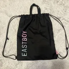 EASTBOY 黒 ナップザック カラフルロゴのサムネイル