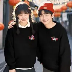 新品未使用ミッキーマウス刺繍トレーナーセット裏起毛（フリース裏地） C333