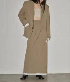 todayful Cutoff Pencil Skirt ベージュ 38