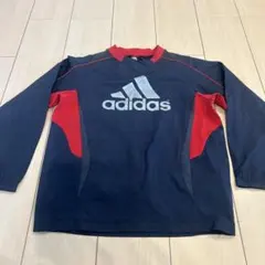 adidas 長袖ピステ ネイビー/レッド140㎝