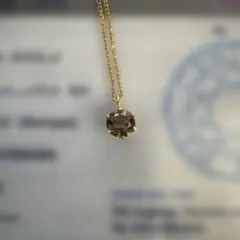 【定価６万】ダイヤモンド 0.5ct ネックレストップ　k18 YG 一粒ダイヤ