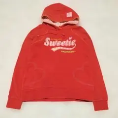 メゾピアノ　長袖パーカー　赤　ベリエちゃん　150 平成レトロ　Y2K