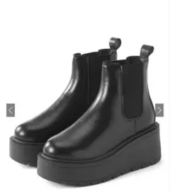 グレイル　厚底サイドゴアブーツ　ブラック