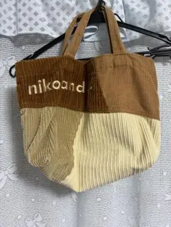 niko and... コーデュロイ トートバッグ パッチワークのサムネイル