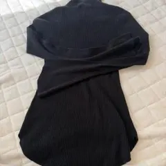 UNIQLO リブ編み ブラックニットセーター Sサイズ