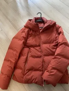 UNIQLO フード付きダウンジャケット M オレンジ