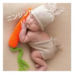 ニューボーンフォト　うさぎ　新生児　ベビー　ニンジンなし