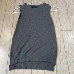 ZARA グレー ノースリーブ ニットベスト S