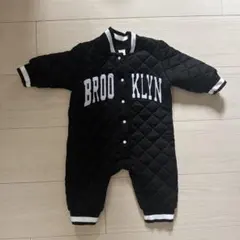 ベビー ロンパース BROOKLYN キルティング 黒 SHEIN