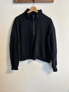 GU ブラック ハーフジップ スウェット XL