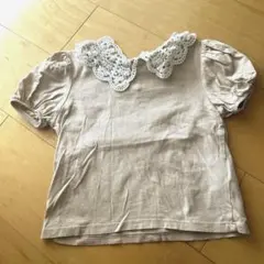 レース襟付き半袖カットソー　Tシャツ H&M 100cmのサムネイル