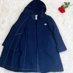 DANTON ウールモッサ 36 ネイビー ロング　コート