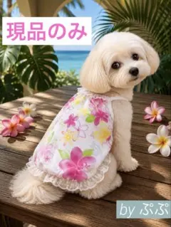 ハンドメイド♡犬服 リップル生地のバルーンキャミワンピース - メルカリ