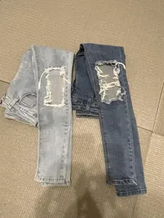 新品未使用　ANAPダメージ加工スキニージーンズ 2点セット