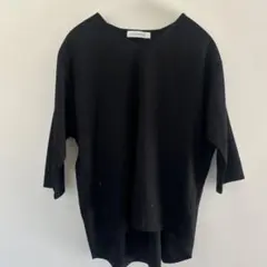 レディース　EASEBULE ブラック 五分袖 Tシャツ　F