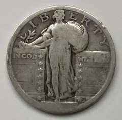 【希少・銀貨】1920年 Sミント スタンディング・リバティ 25セント硬貨 希少・銀貨】1920年 Sミント スタンディング・リバティ 25セント硬貨