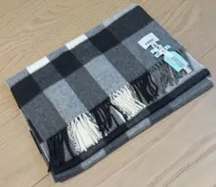 BURBERRY カシミヤ　グレー系 チェックマフラー