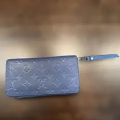 Louis Vuitton 長財布 ネイビー レザー