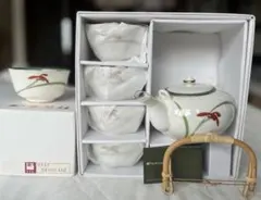 香蘭社 急須 湯飲５客セット 共箱付き