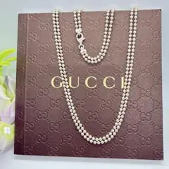 極美品⭐️】GUCCI グッチ ボールチェーン ネックレス 太め SV 45