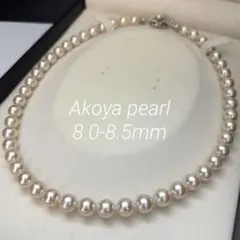 大珠/オーロラ干渉色】あこや真珠 パールネックレス 8.5mm 40.7g 