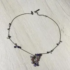 ANNA SUI 蝶モチーフ ネックレス シルバー