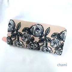 ハンドメイド　がま口長財布　ミナペルホネン　forest tile ハンドメイド がま口親子財布 ミナペルホネン forest tile ミナ