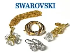 SWAROVSKI ４点まとめ売りスワロフスキー アクセサリー ピアス ブローチ