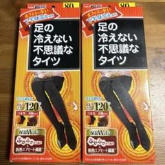 桐灰 足の冷えない不思議なタイツ 80デニール M-L サイズ 2足セット