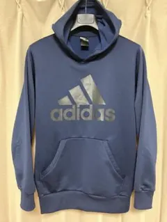 adidas アディダス ビッグロゴ パーカー ネイビー Mサイズのサムネイル