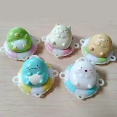 うきわ　すみっコぐらし　マスコット　5個セット　まとめ売り　つながる　浮き輪