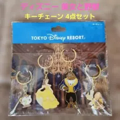 【未開封✨】 ディズニー 美女と野獣 キーチェーン 4点セット TDR