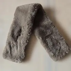 グレー ファー ネックウォーマー