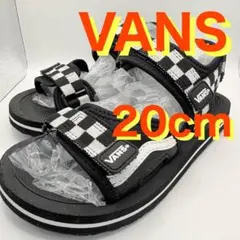 20cm VANS キッズ サンダル 白黒　チェッカーフラッグのサムネイル