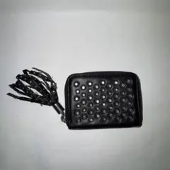 ZARA スタッズ付きブラックコインケース