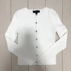 ［美品］ZARA トップス　長袖　カーディガン　Mサイズ　ザラ　ホワイト