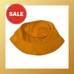 jasmi 新品 バケットハット 帽子　イエロー 黄色 無地綿100%