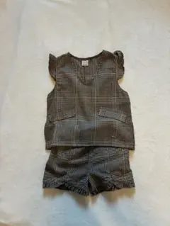 petit main チェック柄　セットアップ　90size