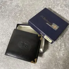 Burberry バーバリー　折り財布　シャドーホース　レザー　ブラックのサムネイル