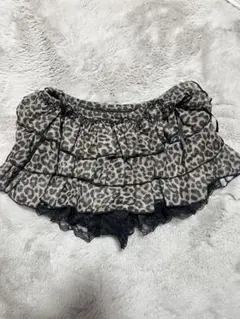 ヒョウ柄フリルミニスカートグランジ系