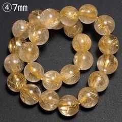 ④ゴールドルチルクォーツ ゴールデンタイチンルチルクォーツ ブレスレット15cm