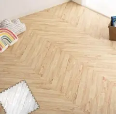 ジョイントマット　ヘンリボーン　柄　ナチュラル　6畳用