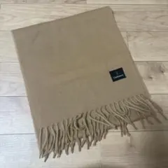 美品 マフラー カシミア100％ ベージュ