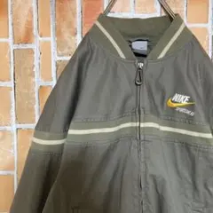 278NIKEナイキ00s ジップアップスウェット ワンポイント刺繍ロゴブルゾン