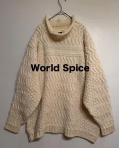 World Spice【ワールドスパイス】タートルネックニット　イタリア製　古着