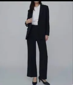 美品 プラステ PLST トリアセブレンド ダブルスーツ セットアップ S 紺