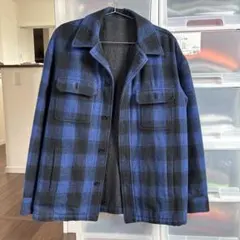 ラグスマックレガ CPO チェック ジャケット 黒 青 XS