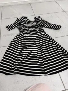 FRAY I.D ストライプ Aラインワンピース 長袖